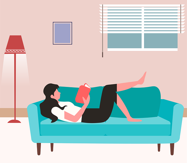 Girl on sofa reading book regarding vulnerability